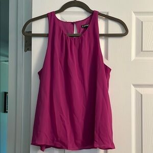 Express Pink Sleeveless Tank Top with Keyhole Detail
